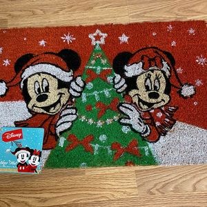 Disney  Christmas Mickey and Minnie Mouse Door Mat